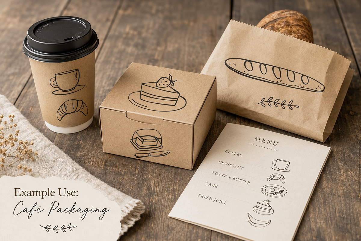 Kraft Paper Scrapbook Doodle Clipart, a Decorative Illustration by Anna Studio (Photo 2 of 12)