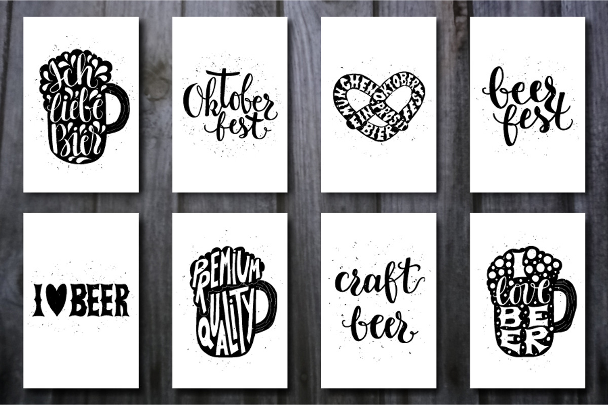 Oktoberfest Posters Set, a Food Illustration by Olha Kostiuk