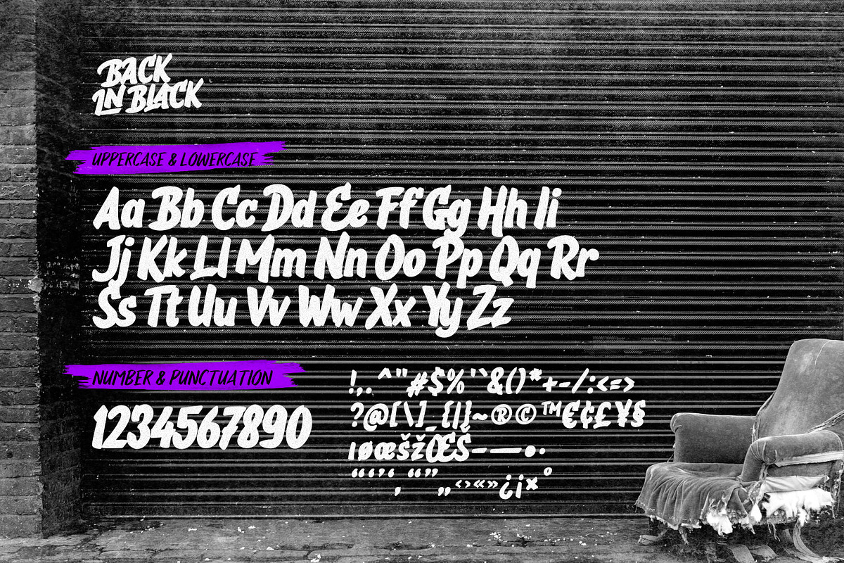 Back In Black - Hand Brush Type, a Handwritten Font by ikiiko (Photo 5 of 7)