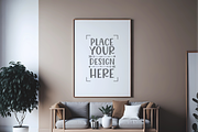 Modern Room Frame Mockup, a Print Template by Ali's Designs (Thumbnail 2 of 4)