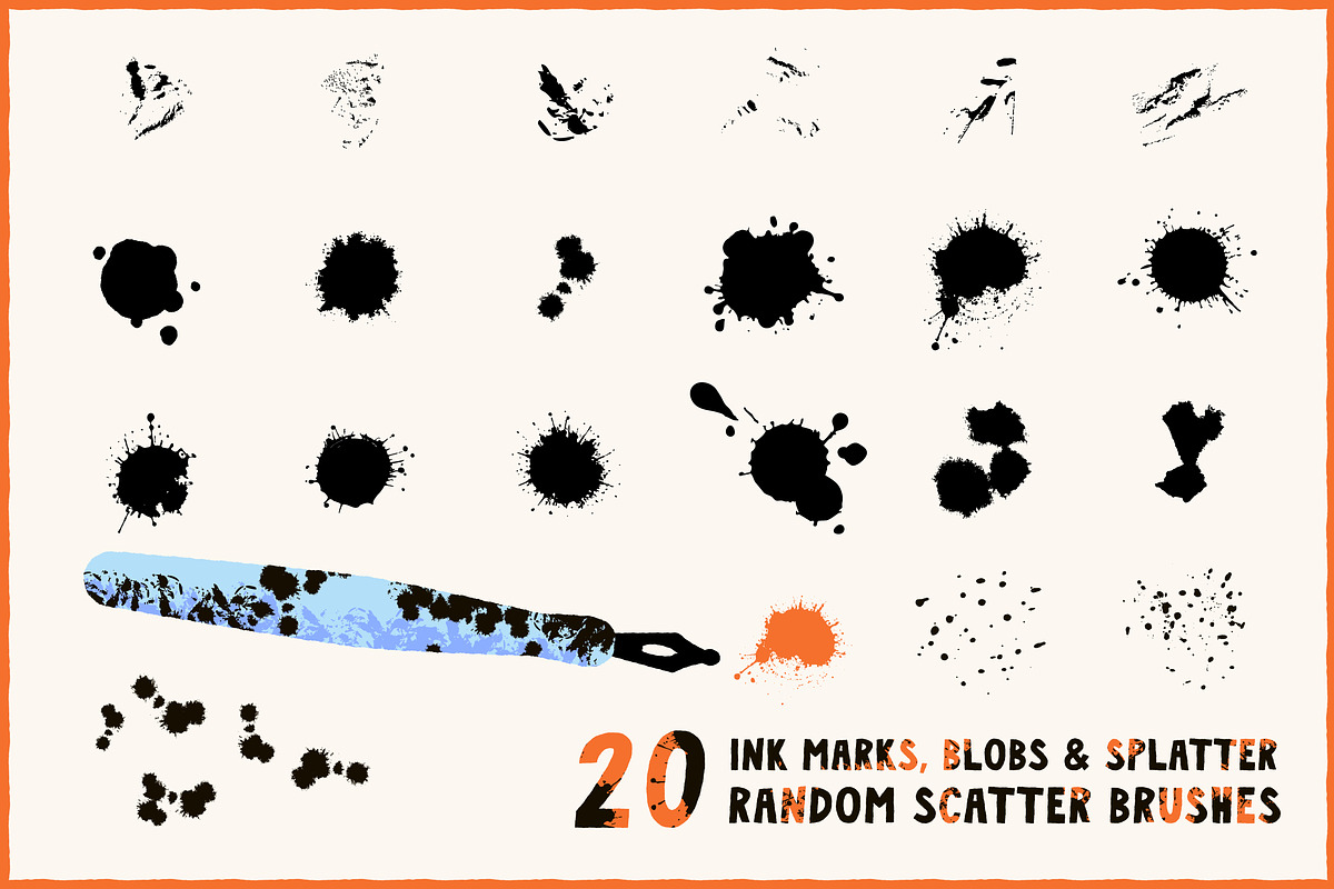 InkCraft | Illustrator Brushes, a Brush Add-On by Guerillacraft (Photo 6 of 7)