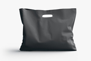 Black Wide Plastic Bag 3D Model