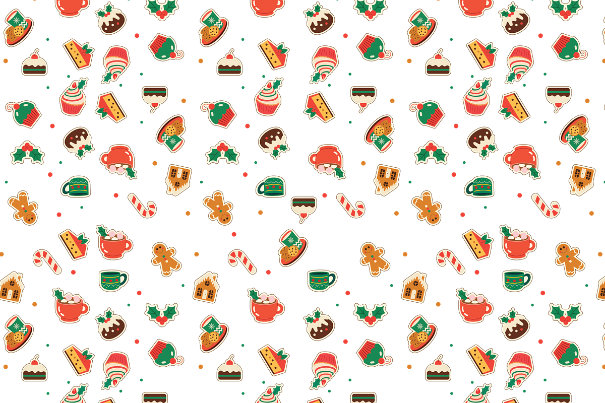 Festive Holiday Pattern Collection, an Illustration by Threestudio (Photo 3 of 5)