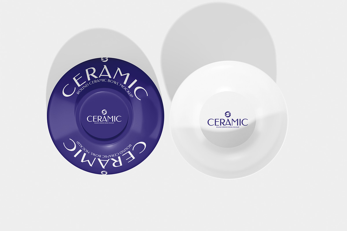 Round Ceramic Bowl Mockup, a Cups & Container Mockup by Unerispace (Photo 3 of 5)