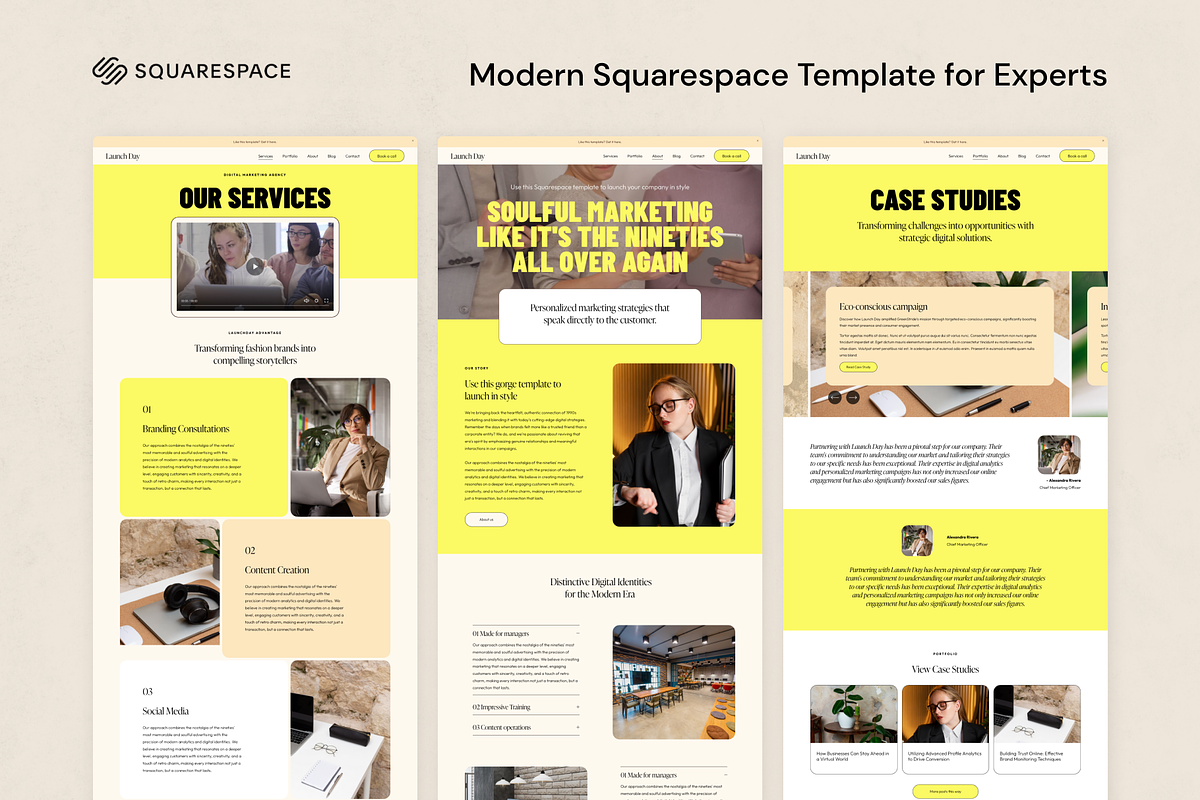 Squarespace Template: Launch Day, a Squarespace Template by Applet Studio (Photo 2 of 6)