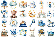 Little Prince Blue Baby Nursery Clip, an Illustration by Sublimation Artist (Thumbnail 2 of 6)