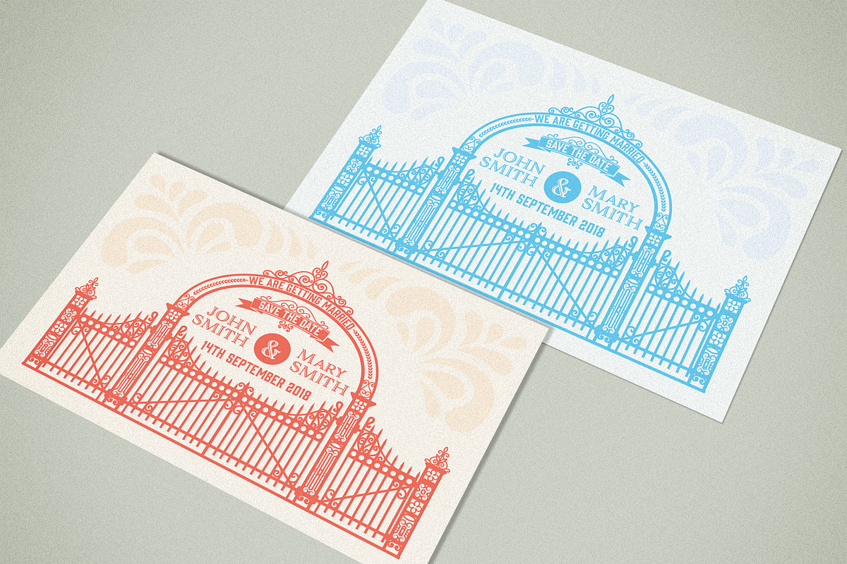 Mega Set Vintage Wedding Invitations, an Invitation Template by OneVectorStock (Photo 14 of 18)