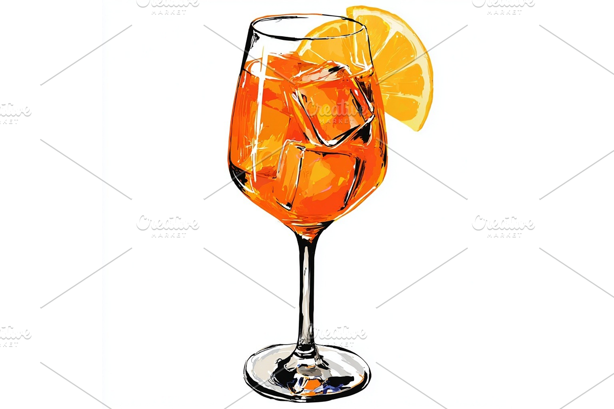 Prompt Cocktail glass clipart, a Decorative Illustration by Creative design (Photo 7 of 7)
