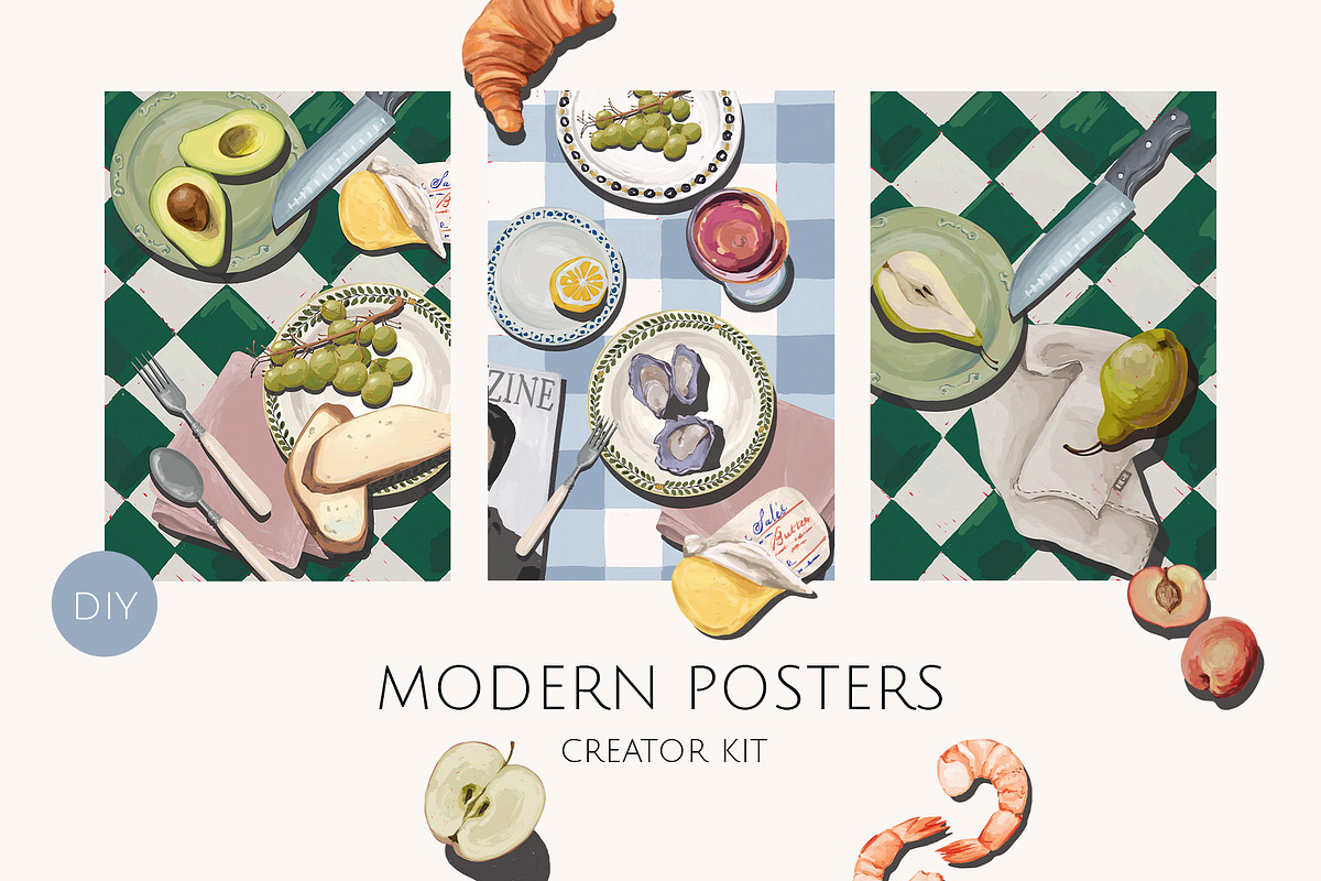 MODERN POSTERS creator kit, a Decorative Illustration by Yuliia Lashevska (Photo 1 of 12)