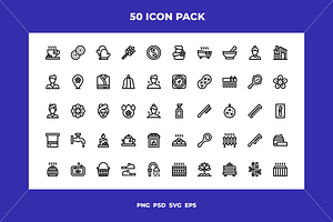 Sauna icons, an Outline Icon by Wencory