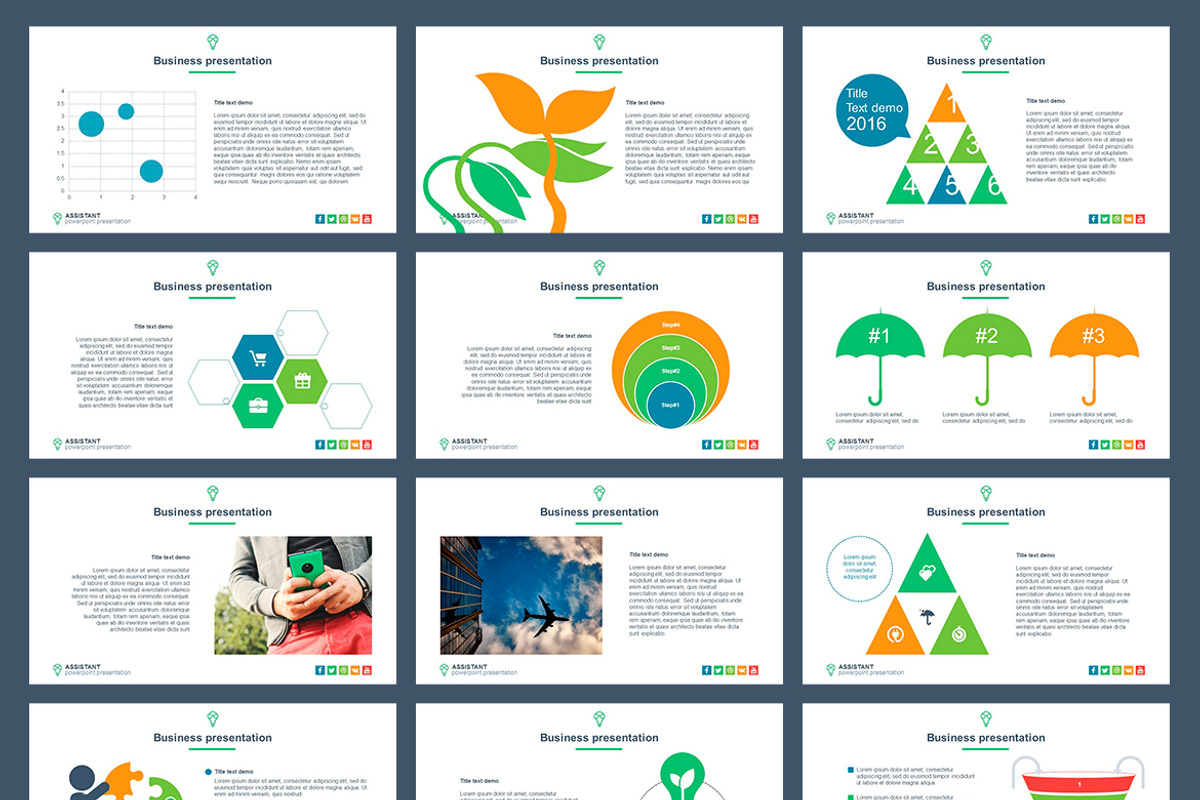 Assistant PowerPoint Template, a Presentation Template by HiSlide.io