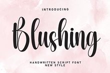 Blushing | Script Font