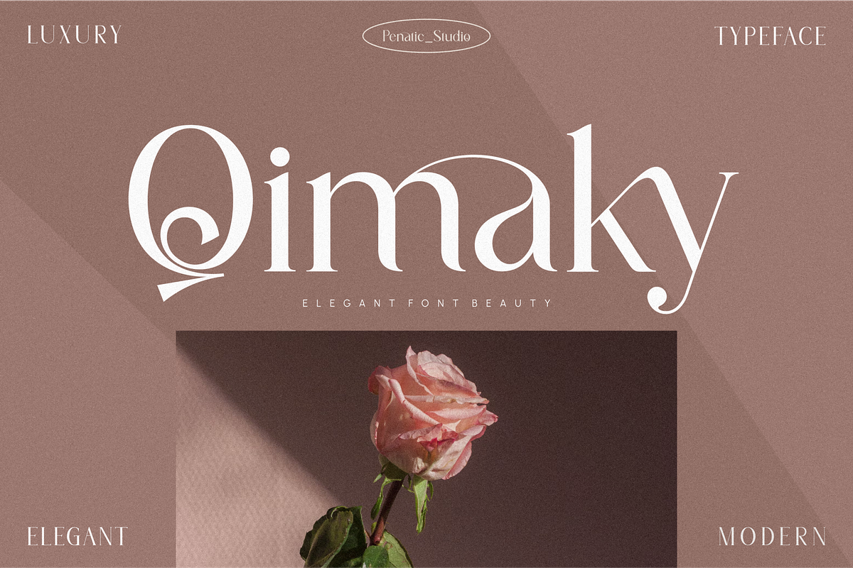 Qimaky _ elegant font beauty, a Serif Font by Penatic Studio (Photo 1 of 10)