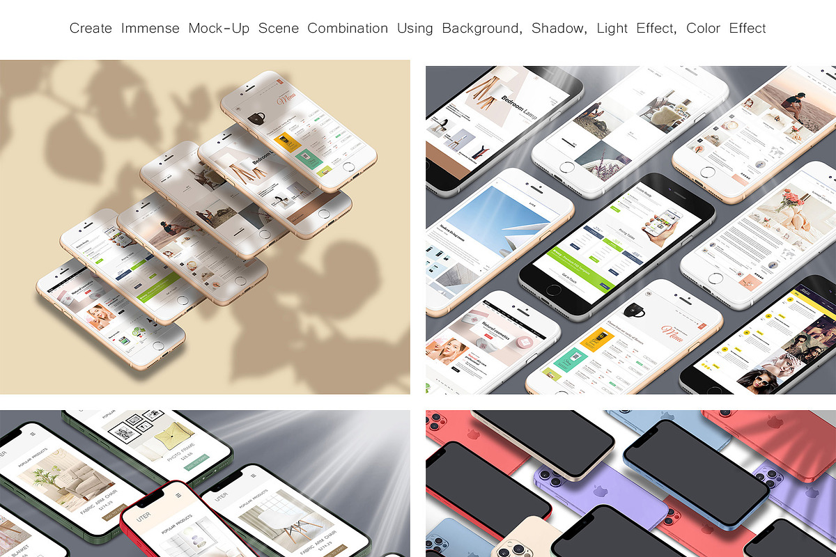 ALL 3D iPHONE MOCK-UP BUNDLE VOL-8, an iPhone Mockup by Graphicsworld125 (Photo 7 of 22)