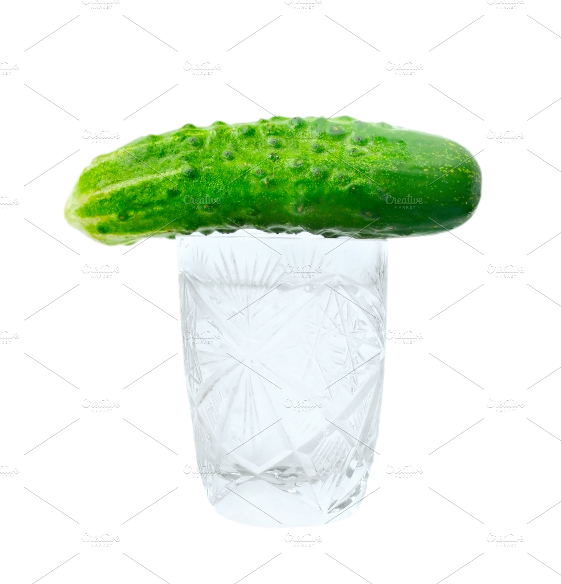 Cucumber and vodka, a Photo by saiko3p
