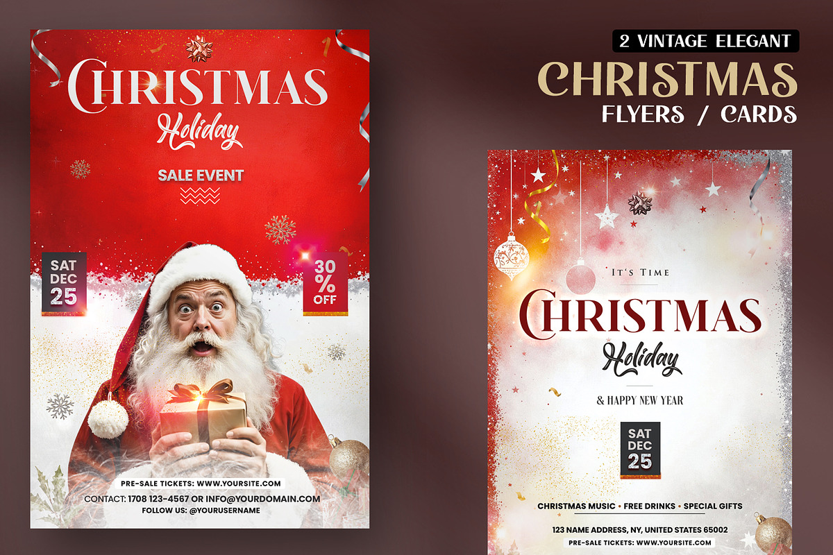 Christmas Sale Flyer Template (PSD), a Flyer Template by PixelsDesign (Photo 1 of 3)
