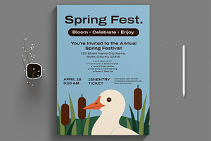 Spring Fest Flyer Template, a Flyer Template by MightyDesign