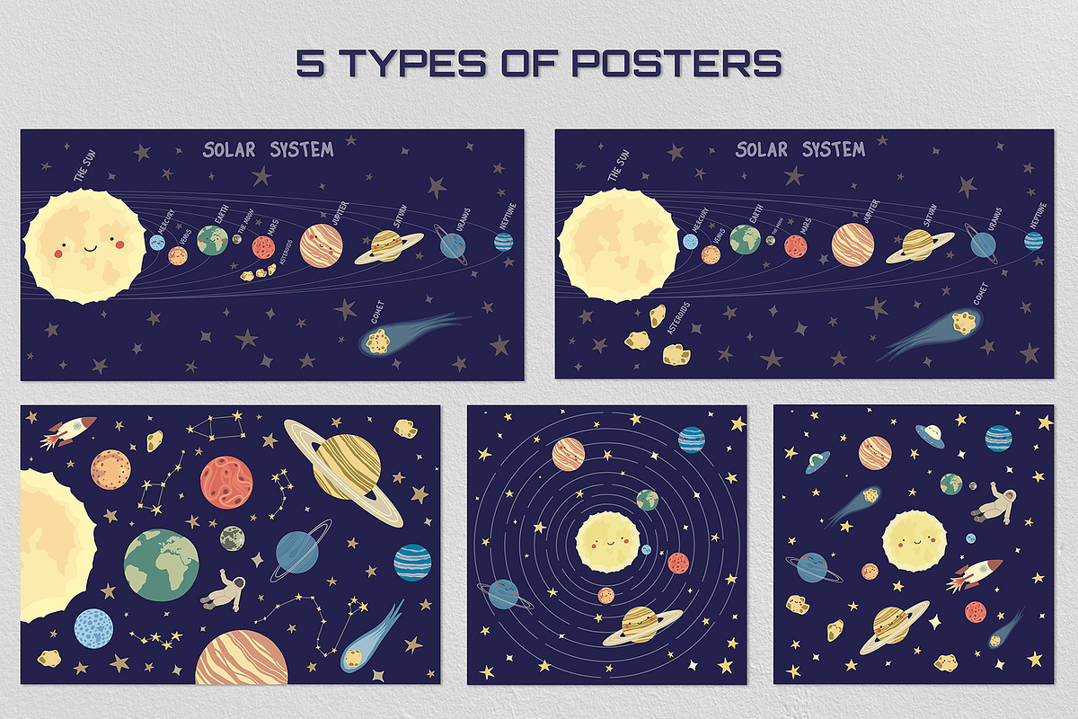 Solar system big design bundles., an Education Illustration by ann_etc (Photo 3 of 14)