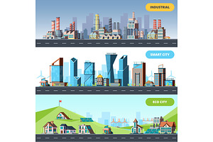 Town Flat. Ecology Industrial Smart