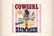 Cowgirl Summer PNG, Western, an Illustration by CreationArt (Thumbnail 3 of 5)
