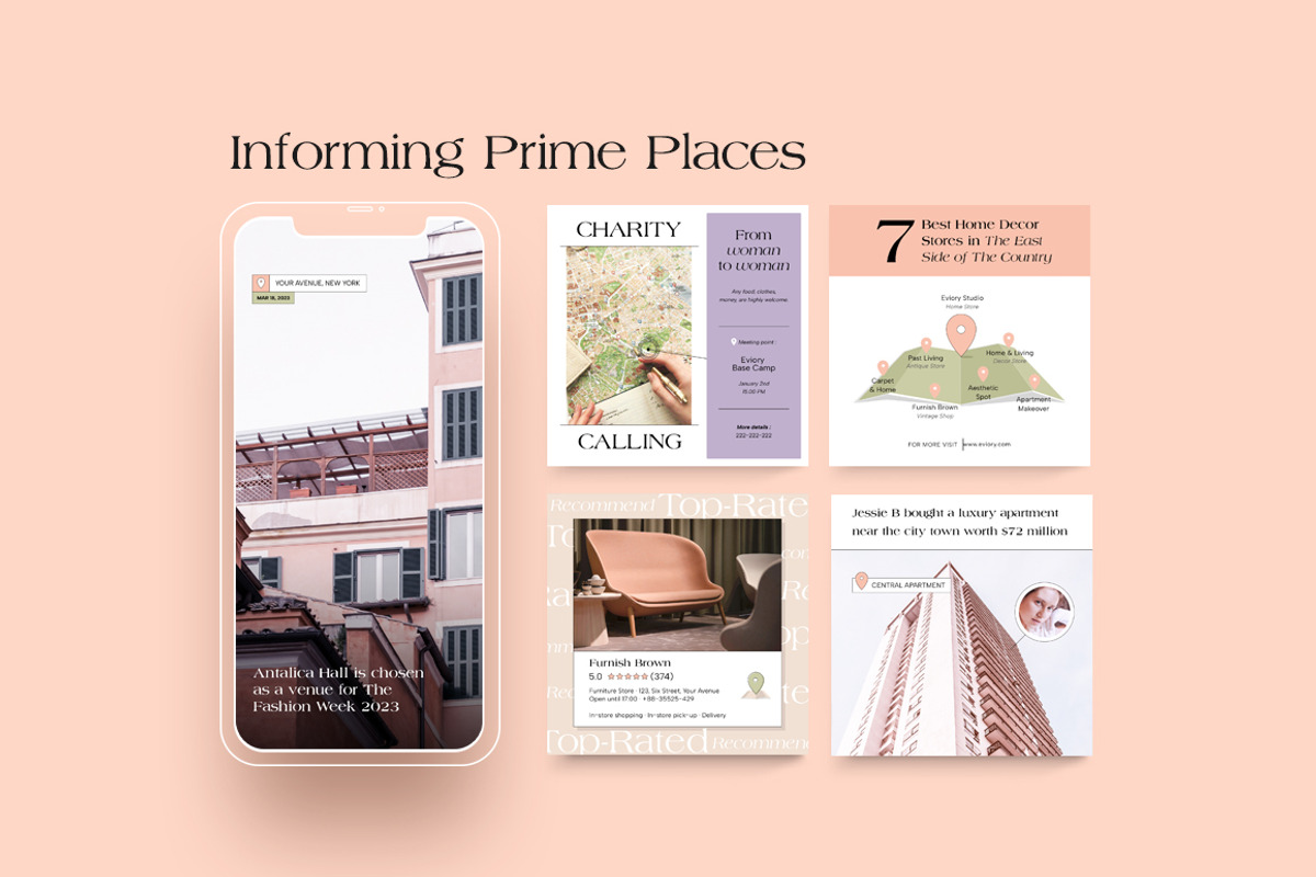 Blog & News Room Instagram CANVA PS, a Social Media Template by Eviory (Photo 20 of 26)