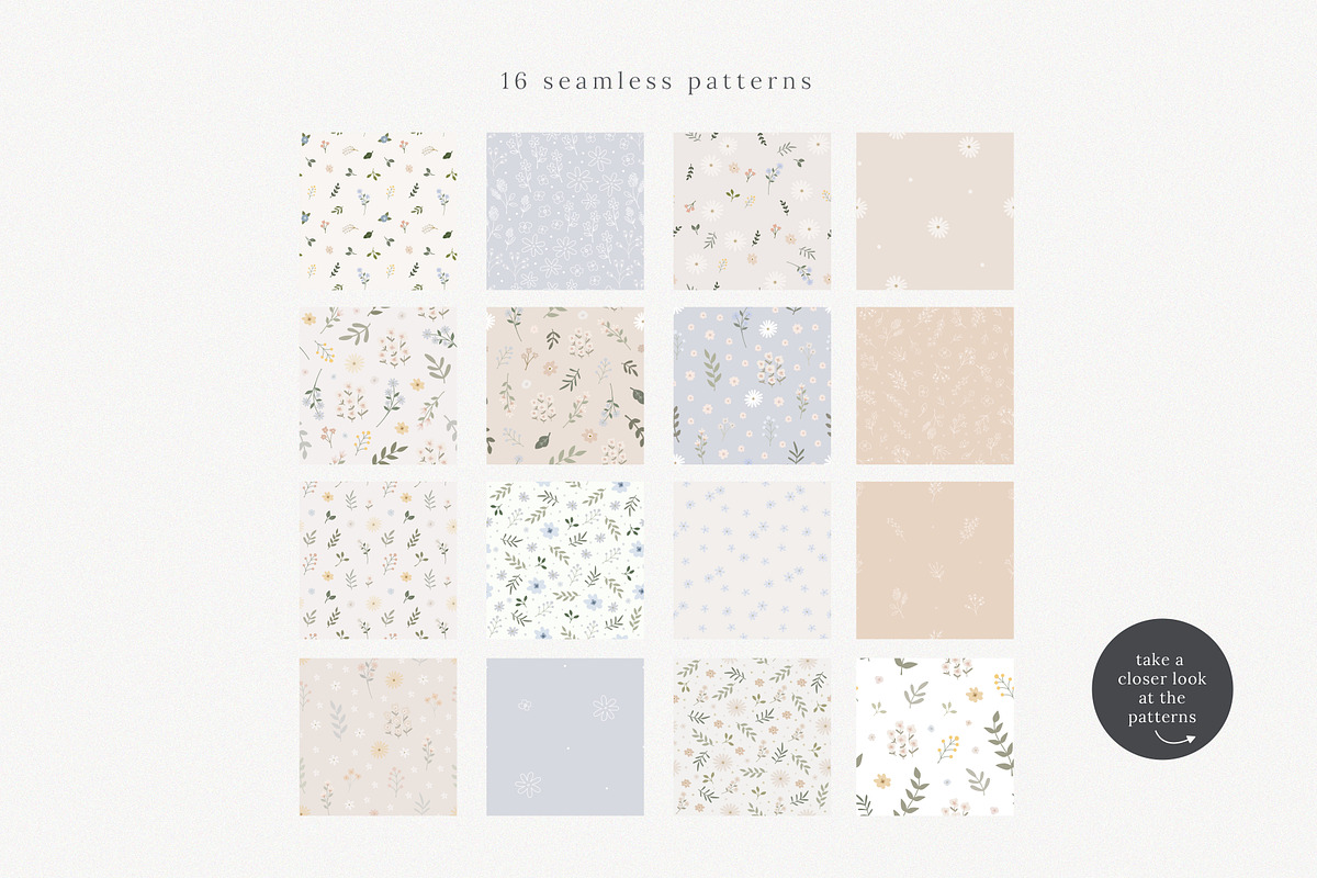 Romie Seamless Patterns, a Pattern Graphic by Emilie Cliche (Photo 4 of 9)