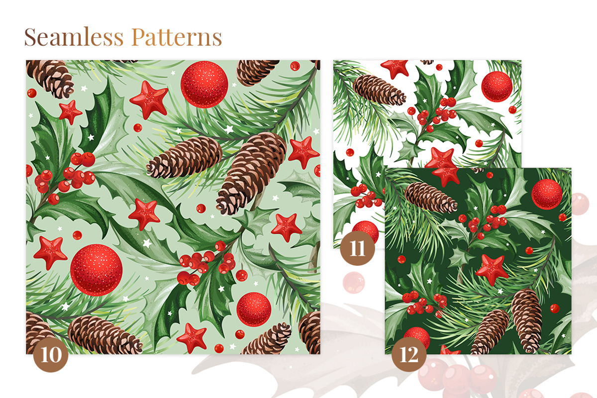 Christmas Set 3, a Background Graphic by Yulia Ogneva (Photo 4 of 7)