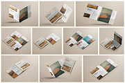 Bifold Square Brochure Mockup Set, a Print Template by mockupatelier (Thumbnail 2 of 13)
