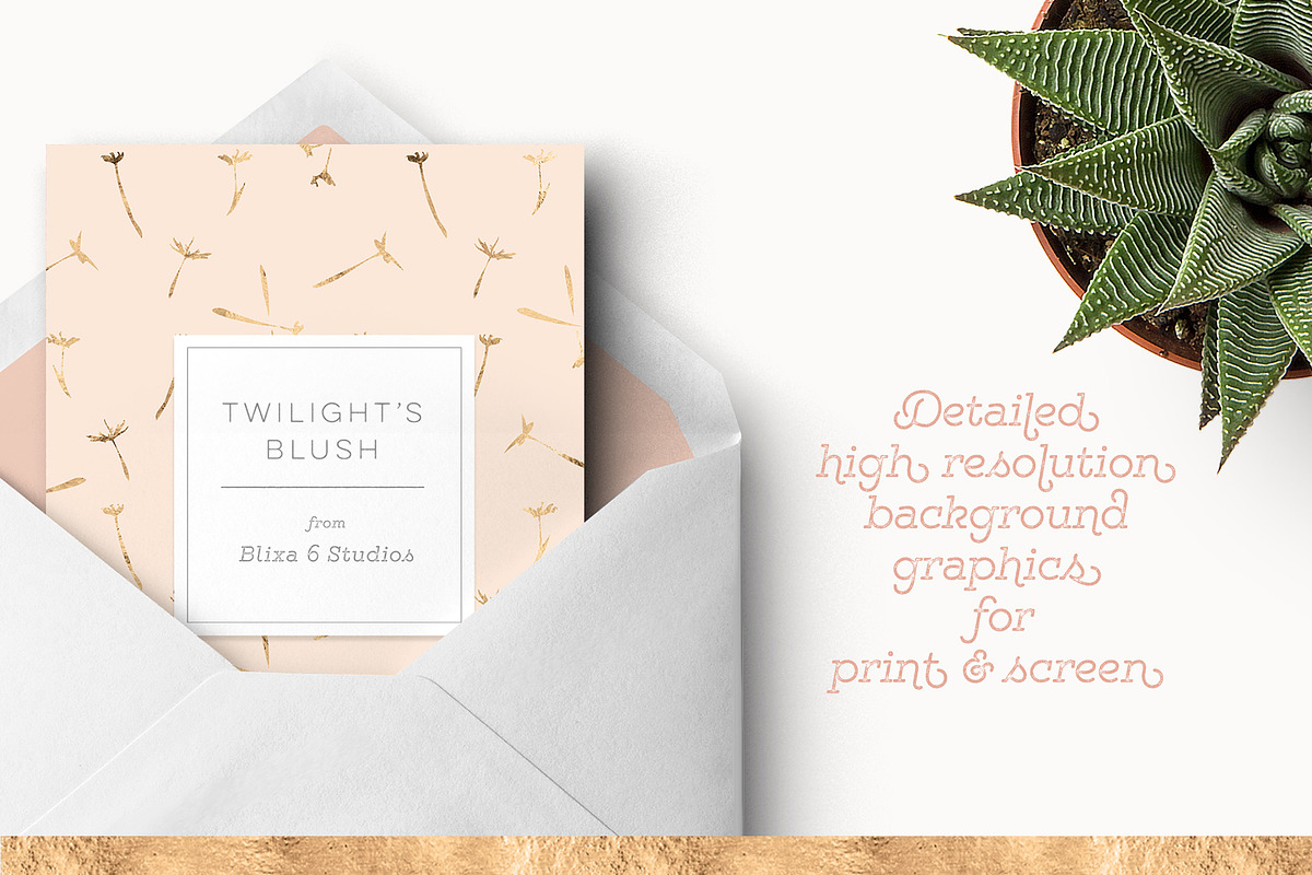 Twilight's Blush: Golden Hygge, a Pattern Graphic by Blixa 6 Studios (Photo 2 of 3)
