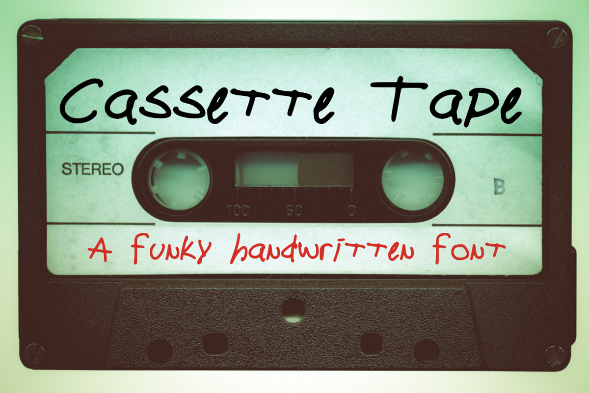 Cassette Tape A Funky Font
