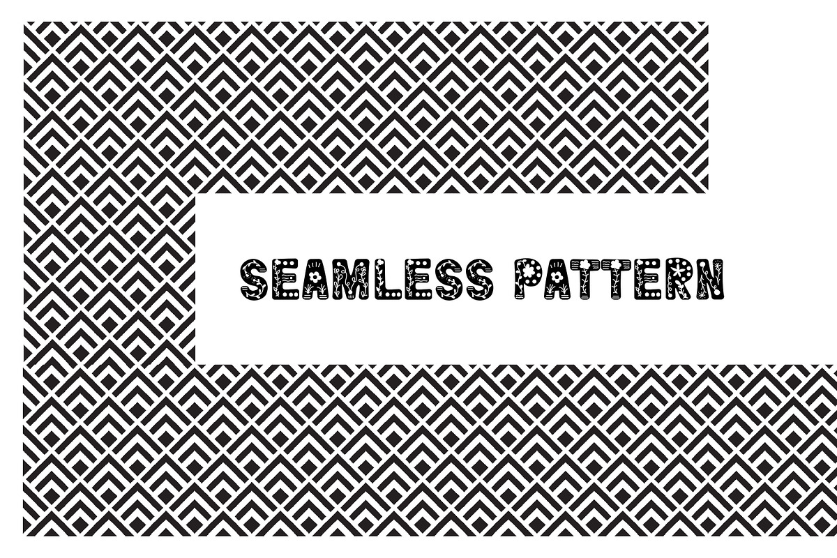 Monochrome Seamless Pattern, a Pattern Graphic by Digital Studio (Photo 3 of 7)