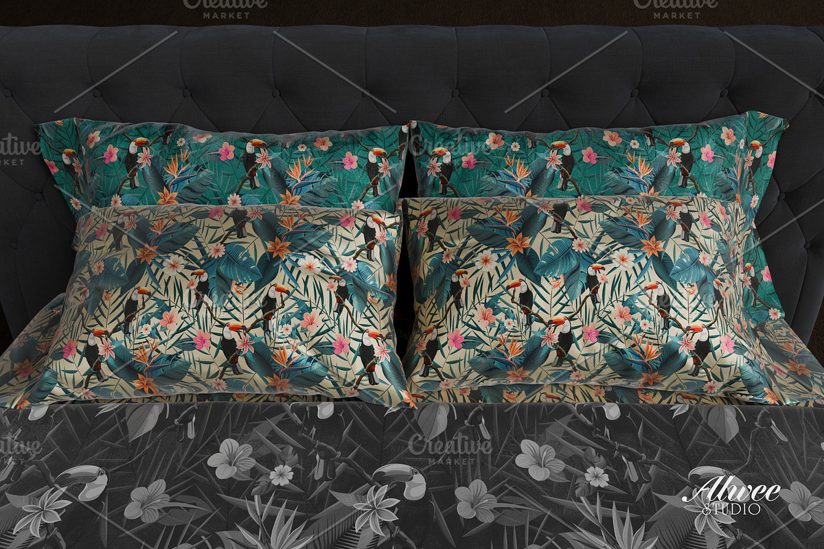 Tropical Toucan Seamless Pattern, a Pattern Graphic by Alwee Studio (Photo 3 of 6)