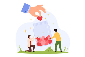 Collecting Hearts Charity design, an Object Illustration by Flashvector