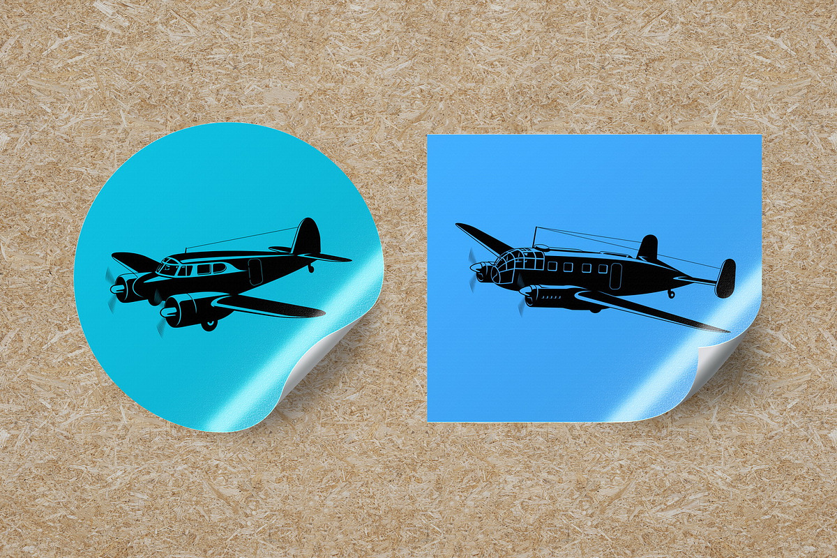 Light Passenger Planes Silhouettes, a Transportation Illustration by Yurals Art (Photo 3 of 5)