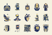 Vintage Medical illustrations, a Healthcare Illustration by Creative Stall (Thumbnail 6 of 9)