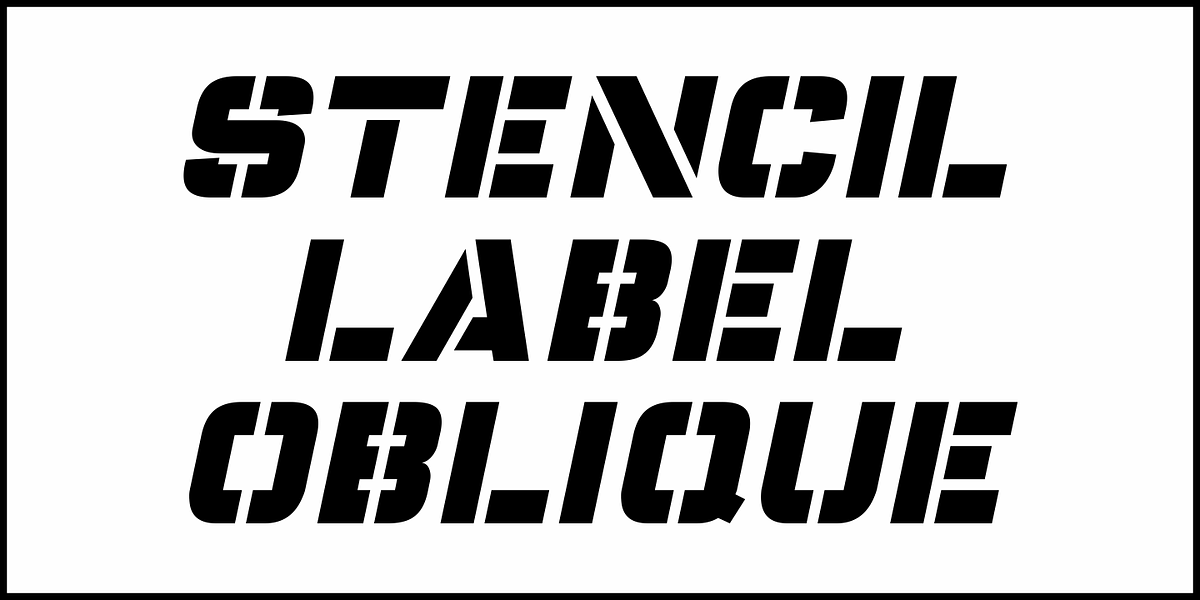 Stencil Label JNL, a Font by Jeff Levine Fonts (Photo 4 of 5)