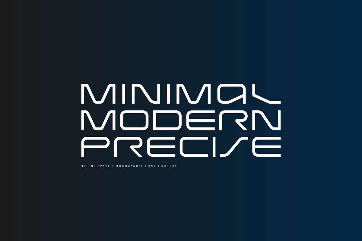MBF Neowave - Wide Futuristic scifi, a Sans Serif Font by MoonBandit (Photo 2 of 5)