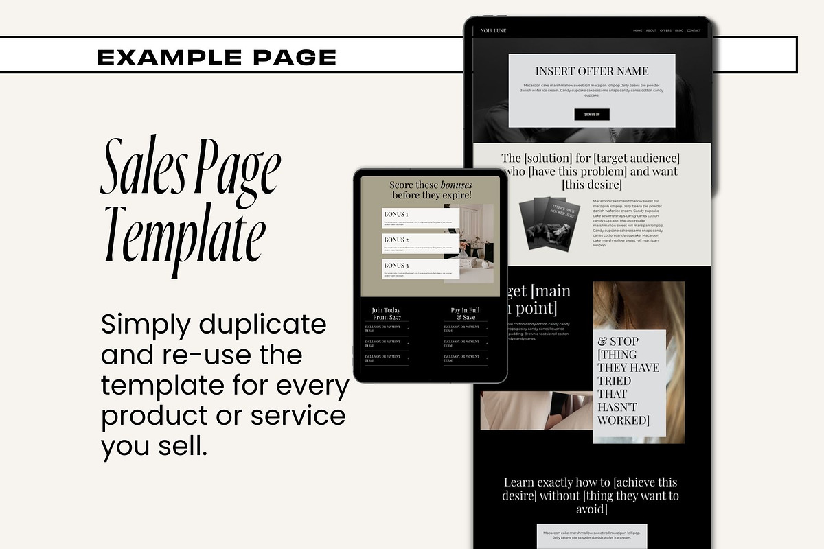 Squarespace - Noir Luxe, a Websites & App Template by Freedom Business Shop (Photo 5 of 10)