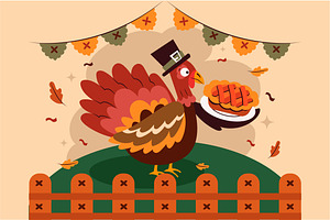 Thanksgiving Festival Illustration, an Illustration by graphicook