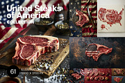 61 United Steaks of America, a Food & Drink Photo by Handmadefont (Thumbnail 1 of 11)