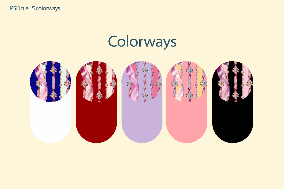 RIBBON PATTERN, a Graphic by rumacorakstudio (Photo 2 of 6)