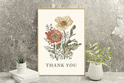 Seamless Set Flowers Poppy Poppies, a Pattern Graphic by Vintage (Thumbnail 9 of 11)