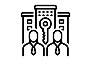 Realtors agent black icon, an Outline Icon by Creative priyanka