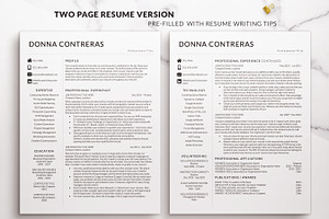 Clean Modern Resume Template Word