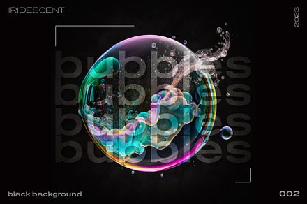 Iridescent soap bubbles.