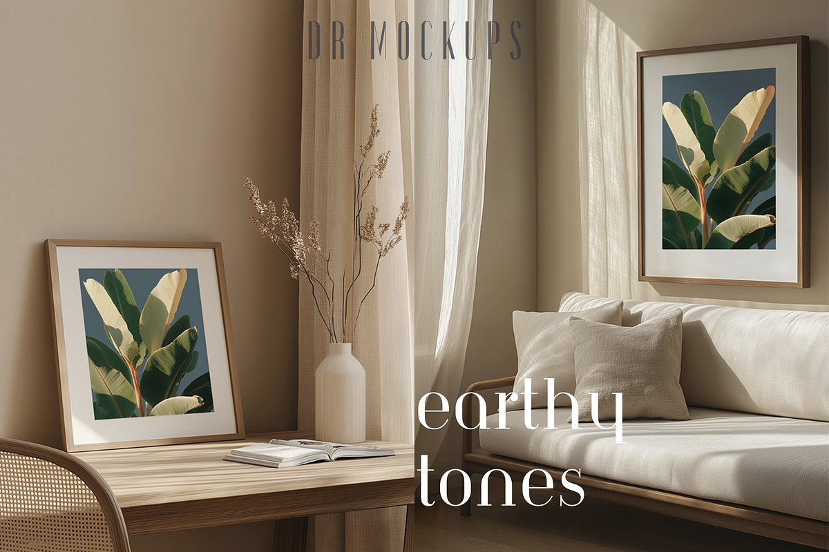Earthy Tones | Cozy Frame Mockup A4, a Mockup by DreamRecreations (Photo 4 of 5)