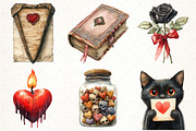 Romantic Halloween Bundle, an Illustration by Pixels.Craft (Thumbnail 3 of 7)