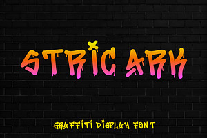 Stric Ark - Graffiti Font Style