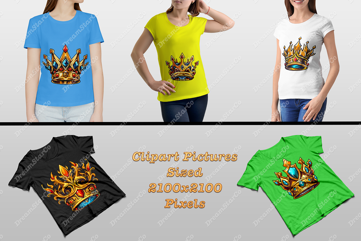 Luxury Golden Crown clipart, an Object Graphic by DreamerStarCo (Photo 6 of 6)