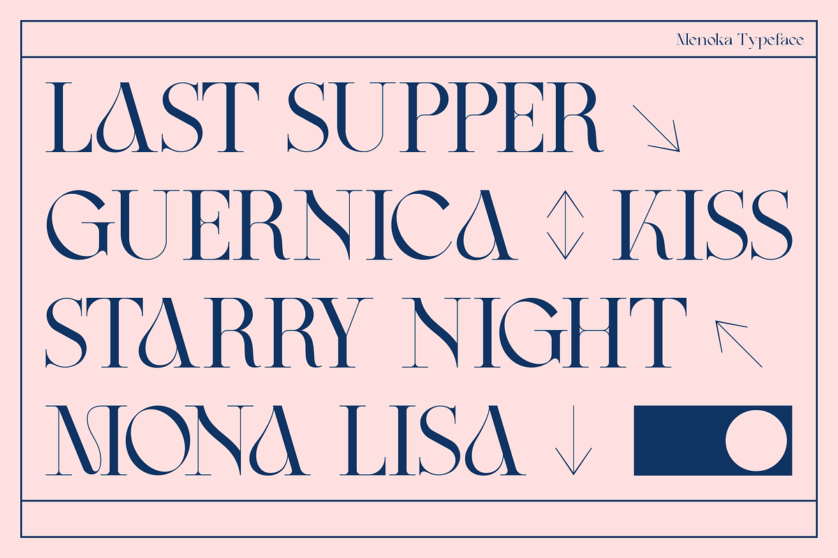 Menoka - Elegant Typeface, a Serif Font by Valentino Vergan (Photo 3 of 14)